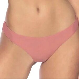 NEW Pilyq Mauve Pink Lotus Basic Ruched Full Swim Bikini Bottoms size Medium